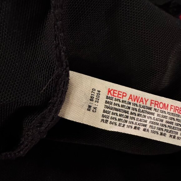 Free People Babes in Bandeaus Black Velvet Floral Lace Thong Bodysuit NWOT XS/Sm - Picture 15 of 16